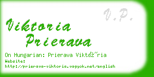 viktoria prierava business card